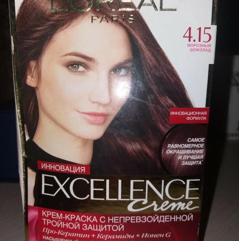 Лореаль горький шоколад. Loreal Excellence 4.15 морозный шоколад. Краска лореаль экселанс 4.15 морозный шоколад. Loreal краска 5.15. Лореаль экселанс морозный шоколад.