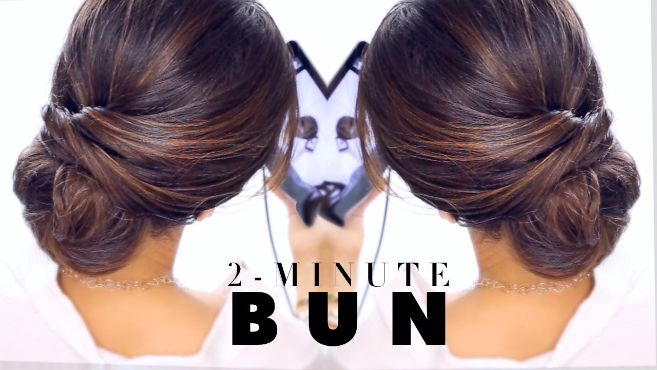Two minute low bun diy