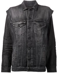Темно-серая джинсовая куртка