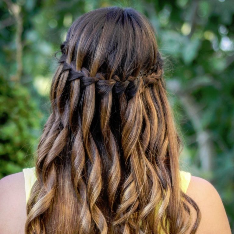 Коса водопад прическа за 5 минут waterfall braid