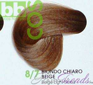 BBCos Keratin Color 8/7 светлый блонд бежевый