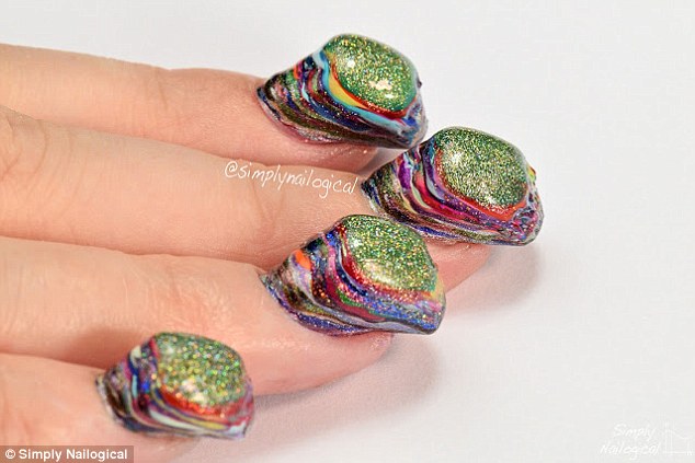 Polish Mountain: Nail artist Christine Rotenberg painted 116 layers of polish on her to her hand 
