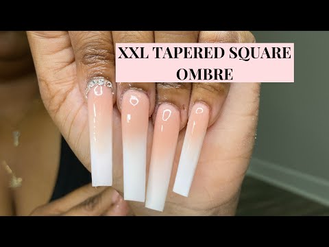 XXL TAPERED SQUARE OMBRE NAILS 