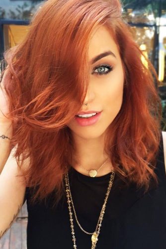 Copper Hair Color #redhair #mediumhair
