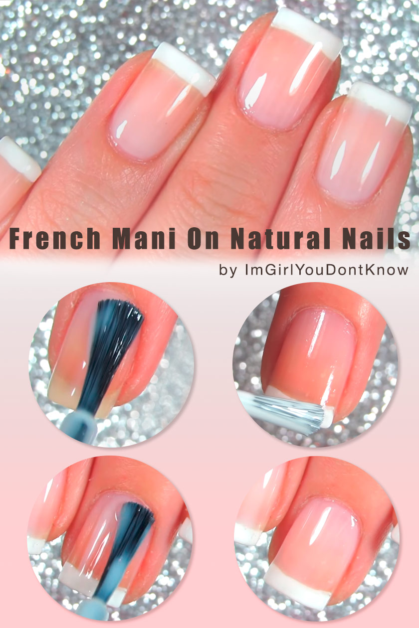 How To Make A French Manicure On Natural Nails? #naturalnails #easynails