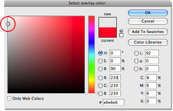 The Color Picker in Photoshop.