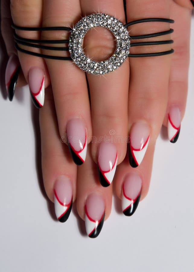 Beautiful nails with Art royalty free stock images
