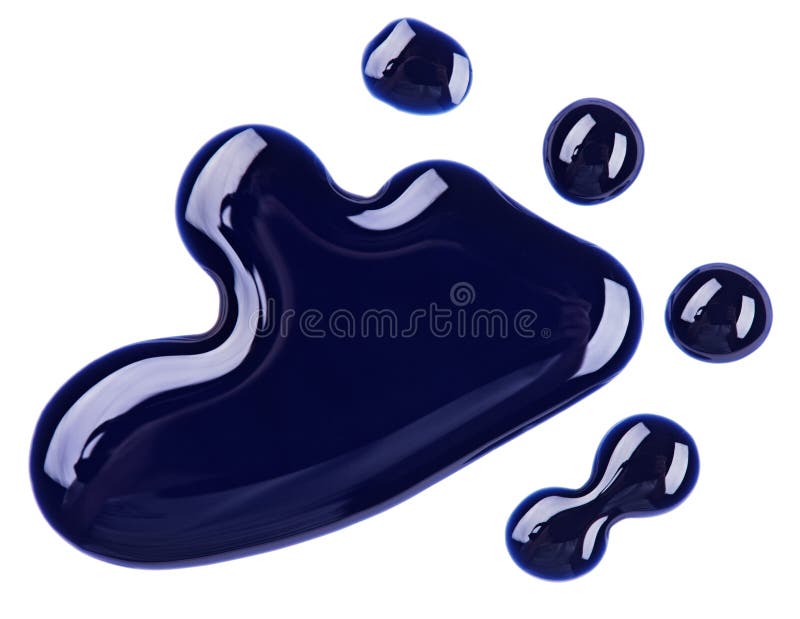 Black nail polish (enamel) drops sample royalty free stock image