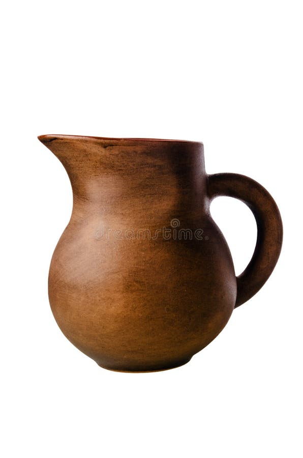 Clay jug, it is isolated royalty free stock photos