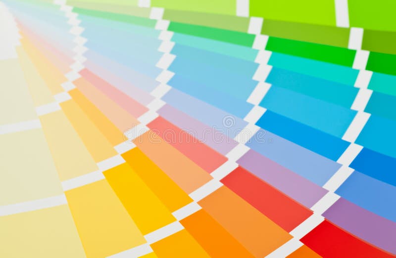 Color chart guide close up stock image