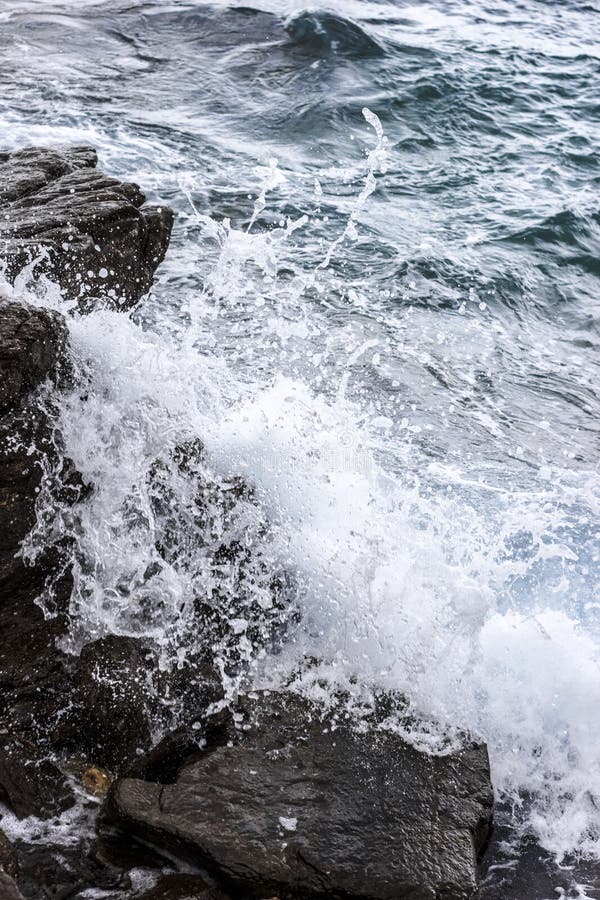 Crashing sea waves. Sea waves crushing on clifs stock images