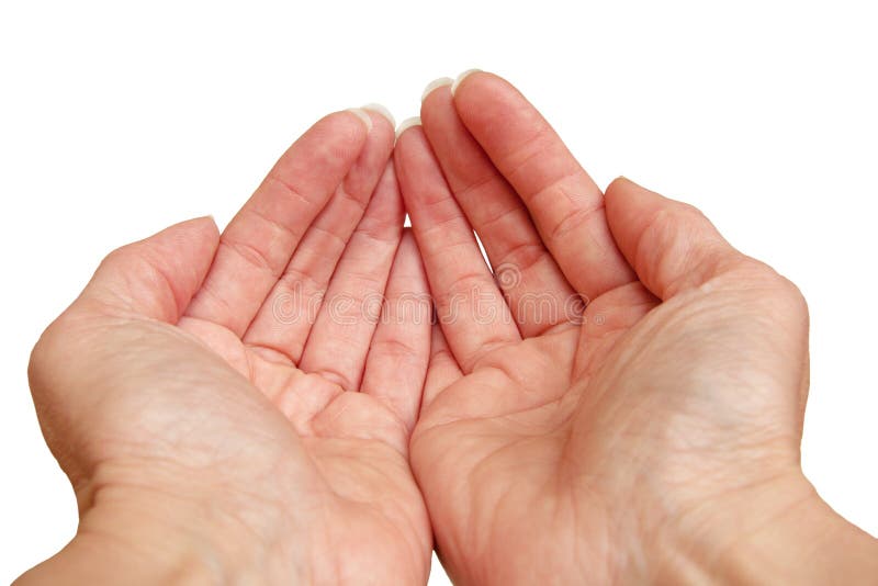 Cupped Hands stock image