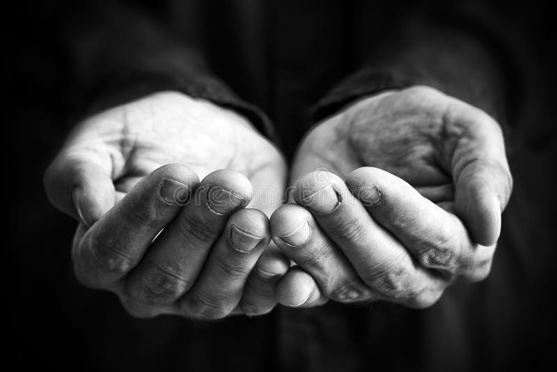 Cupped hands stock photos