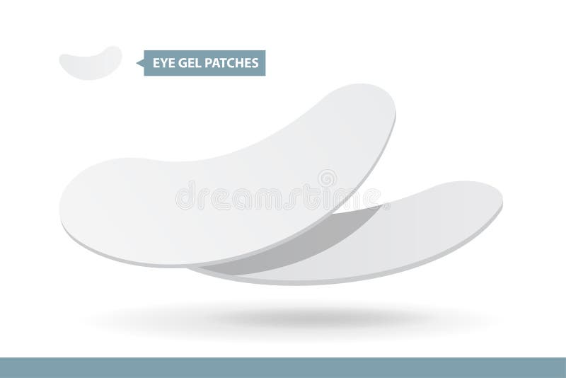 Eyelash Extension Application Tools and Supplies. Eye pads. Products for Makeup and Cosmetic Procedures stock illustration