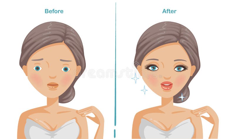 Eyelash extension stock illustration