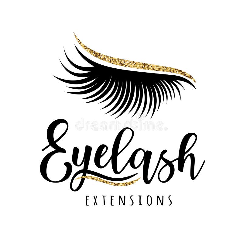 Eyelash extension logo stock illustration