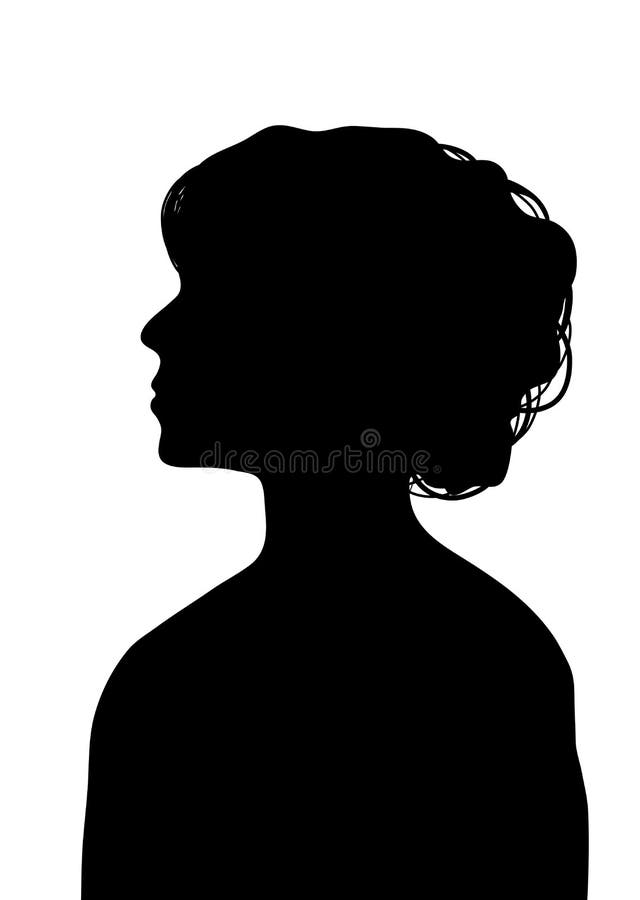 Female Profile 1 stock illustration