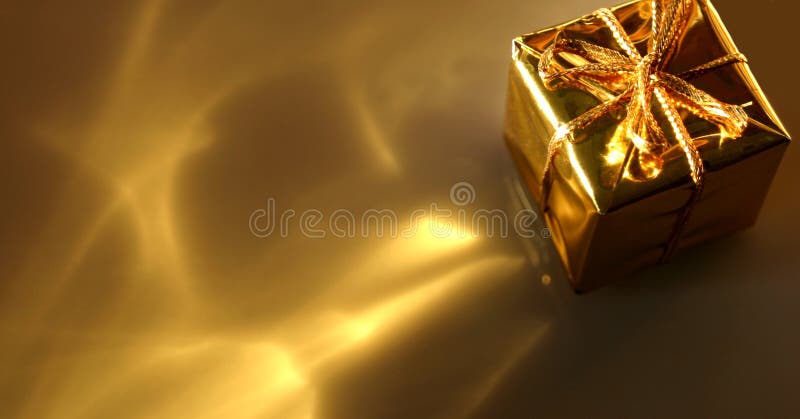 Gold Gift Abstract royalty free stock image