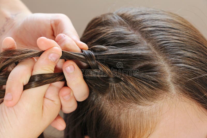 Hairstyle braids stock photo