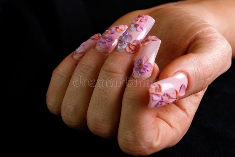 Hand with manicure stock photo