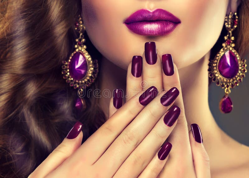 Luxury fashion style, nails manicure. royalty free stock images