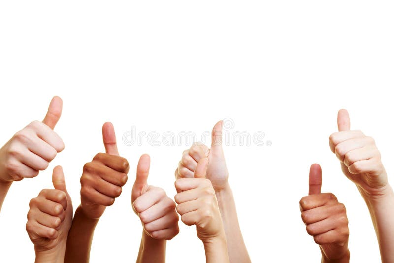 Many thumbs up royalty free stock images