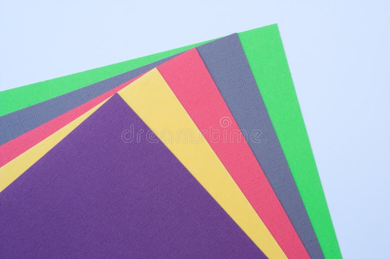 Multi-colored paper stock photo