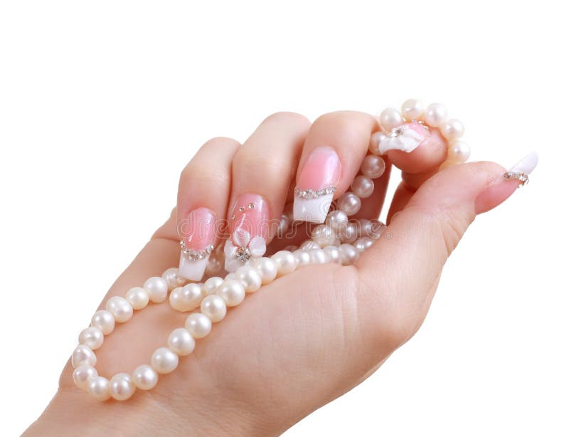 Nail extension beautiful manicure royalty free stock image