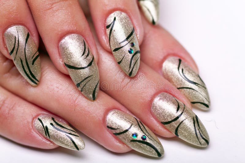 Nails manicure stock photos