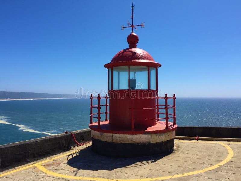 Nazare - lighthouse by the biggest waves in the world. Naza