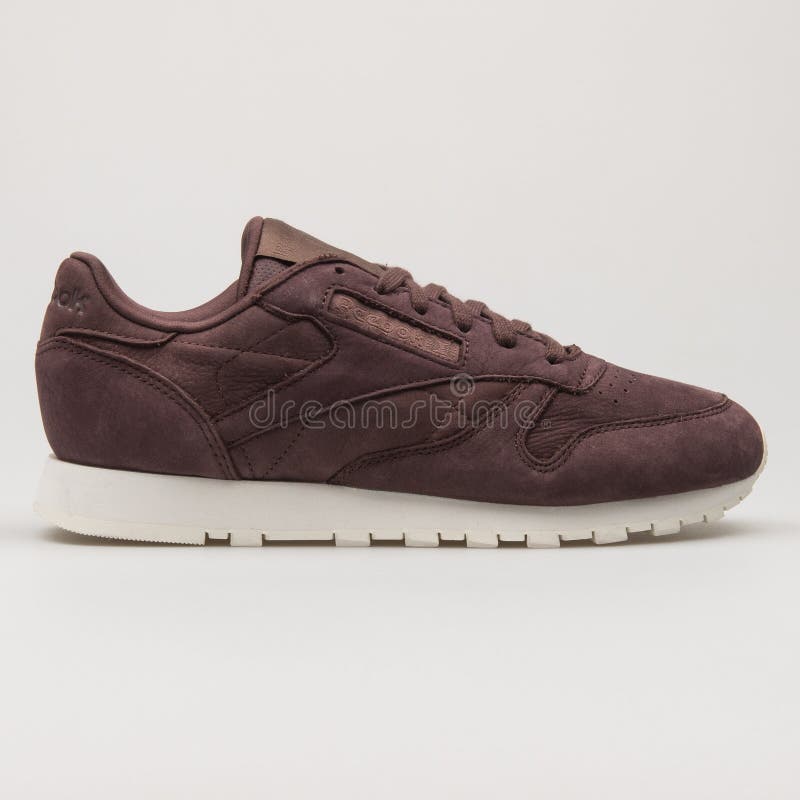 Reebok Classic Leather dark burgundy sneaker royalty free stock images