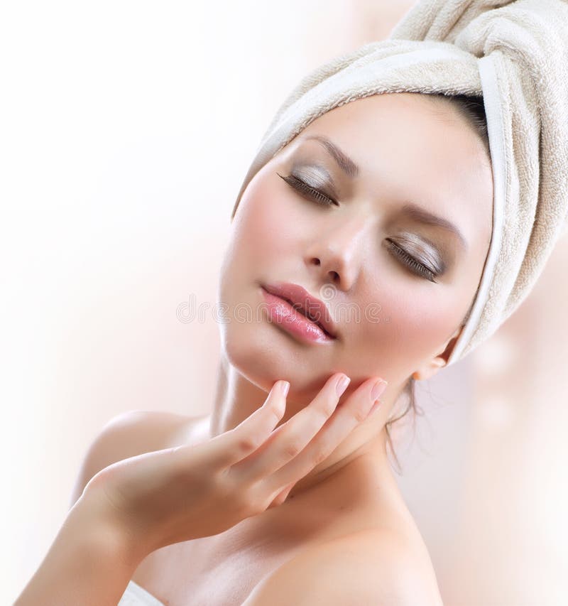 Spa Girl. Skincare stock images