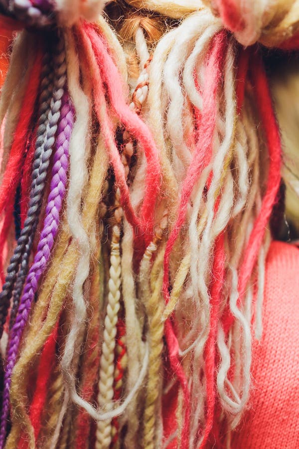 Texture of thin brown pigtails, afro style. Texture of thin brown pigtails, afro style royalty free stock photography