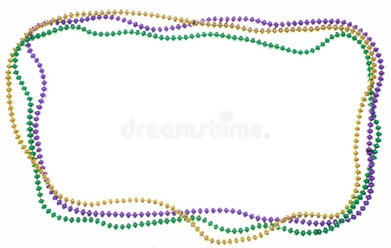 Three strands of beads. Isolated on a white background royalty free stock images