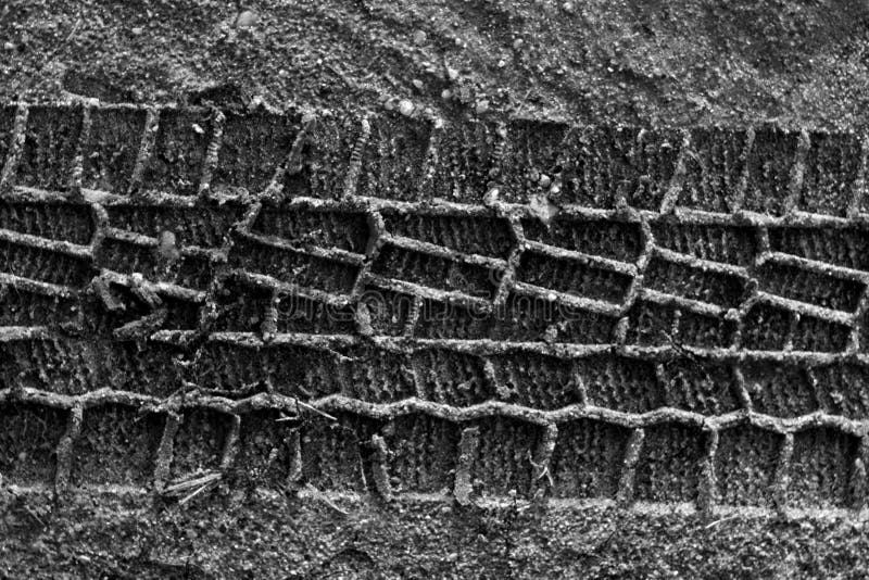 Tyre tracks on sand. stock images