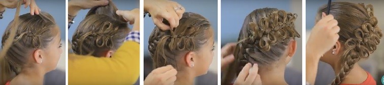 Французская коса с бантиками: пошаговая инструкция 3