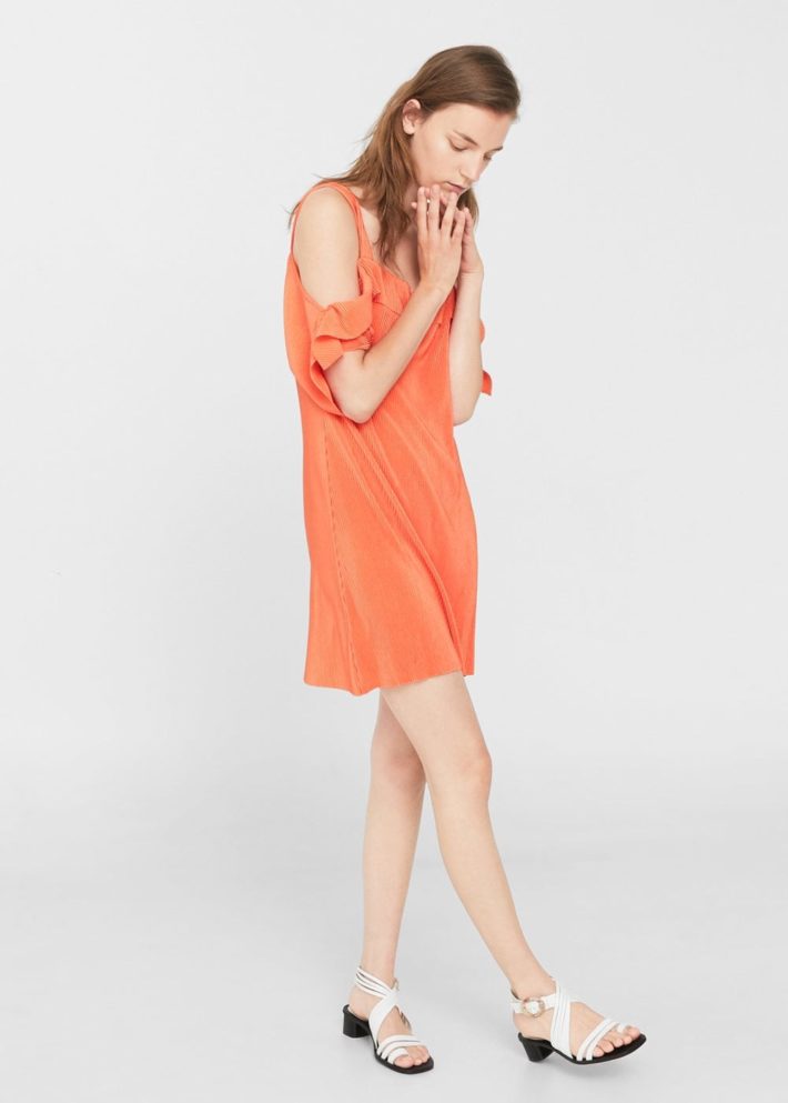 модные платья на каждый день: оранжевое