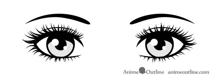 Anime realistic eyes drawing