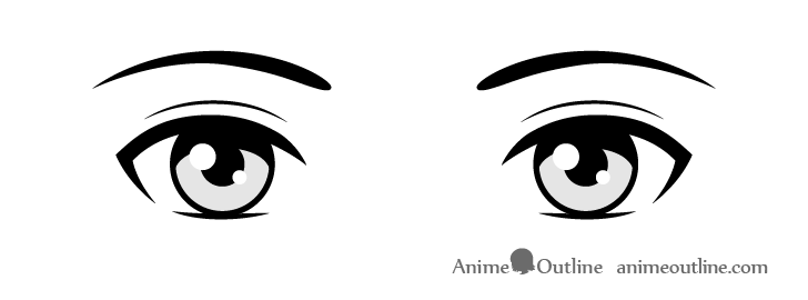 Anime simple eyes drawing