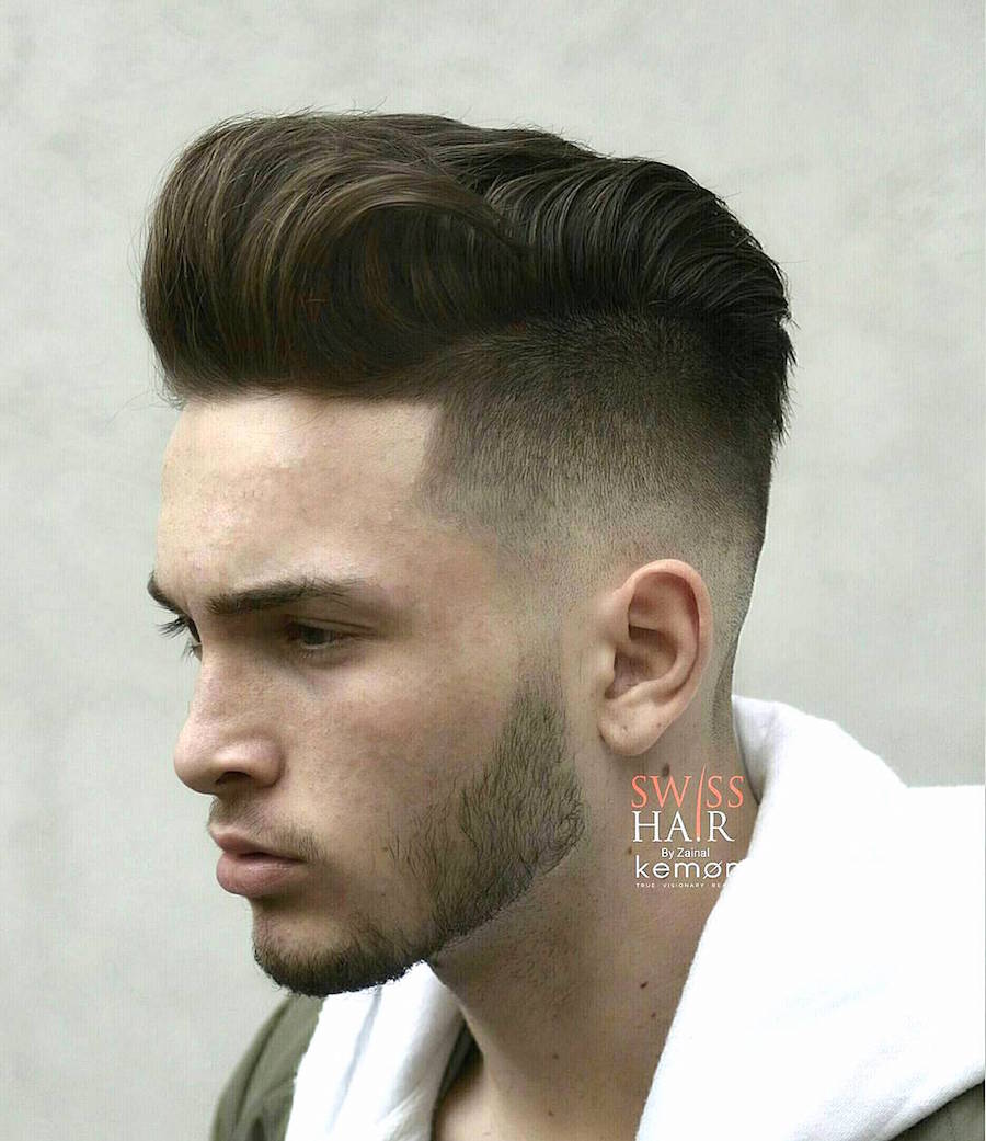 swisshairbyzainal_and cool pompadour haircut for men