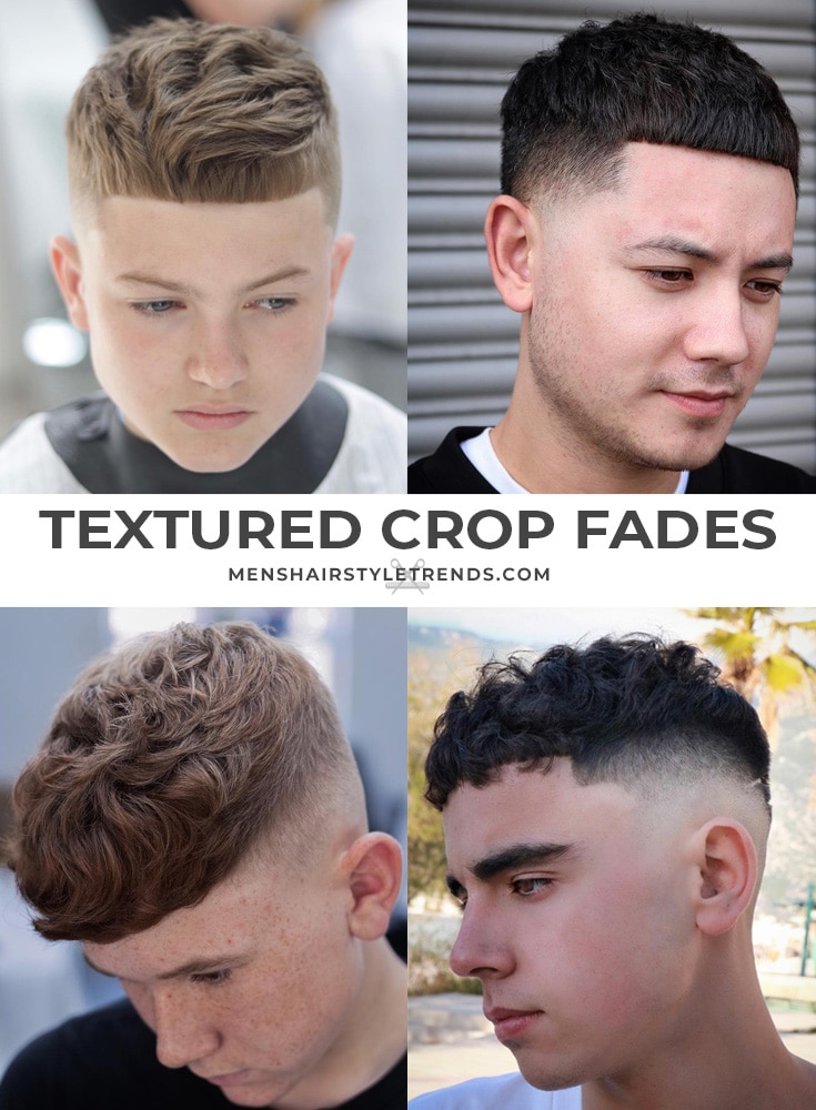 Textured crop fade haircuts