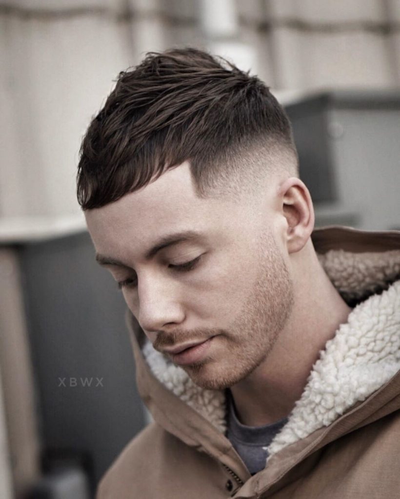 Short textured haircut for men